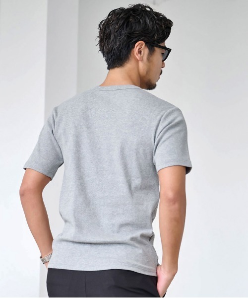 JEMORGAN(ジェーイーモーガン)の「『JEMORGAN LONG JOHNS/ジェーイーモーガンロングジョーンズ』250g/㎡テレコクルーネック半袖T【+】(Tシャツ/カットソー・メンズ・ブラック/杢グレー/ホワイト・XL/L/M)」の10枚目の写真