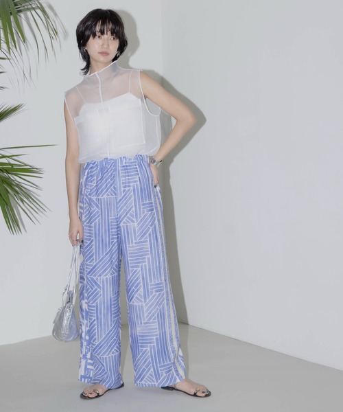 ジオメトリック ラインアクセント パンツ Eimee Law│Eimee Law