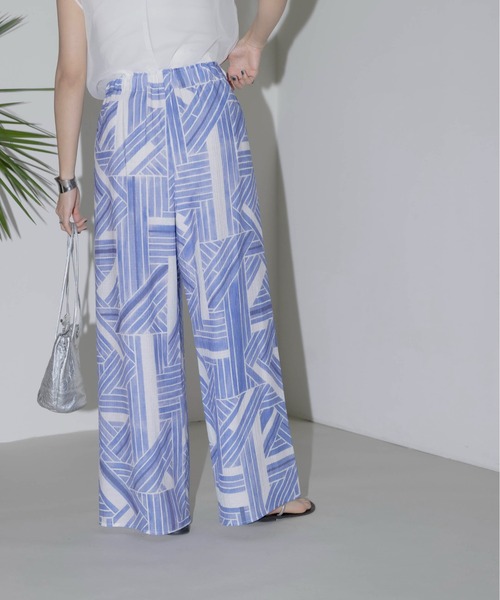 ジオメトリック ラインアクセント パンツ Eimee Law│Eimee Law