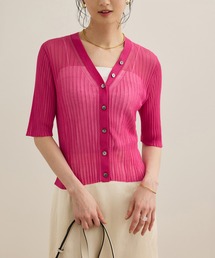 ROPE' | シアーリブカーディガン/洗える(カーディガン/ボレロ)