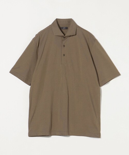 gim（ジム）の「＜gim＞25SS コットン/ナイロン カノコ ポロシャツ（ポロシャツ・メンズ・オリーブ/ダークグレー/ライトグレー・S/M/L）」の18枚目の写真