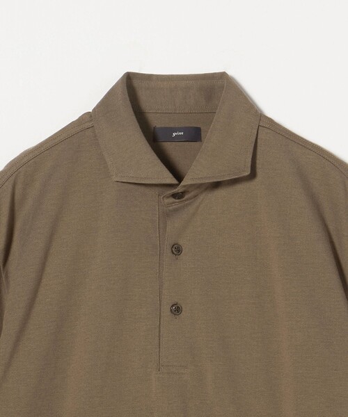 gim（ジム）の「＜gim＞25SS コットン/ナイロン カノコ ポロシャツ（ポロシャツ・メンズ・オリーブ/ダークグレー/ライトグレー・S/M/L）」の20枚目の写真