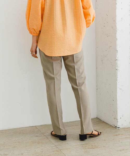 F by ROSSO（エフバイロッソ）の「『UR TECH DRYLUXE』F by ROSSO　センタープレスストレートパンツ（その他パンツ・レディース・ブラック/モカ/ベージュ・34/36/38）」の9枚目の写真