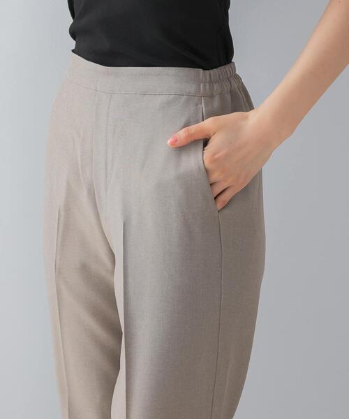 F by ROSSO（エフバイロッソ）の「『UR TECH DRYLUXE』F by ROSSO　センタープレスストレートパンツ（その他パンツ・レディース・ブラック/モカ/ベージュ・34/36/38）」の12枚目の写真