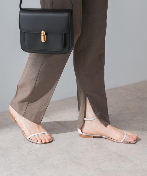 F by ROSSO（エフバイロッソ）の「『UR TECH DRYLUXE』F by ROSSO　センタープレスストレートパンツ（その他パンツ・レディース・ブラック/モカ/ベージュ・34/36/38）」の19枚目の写真