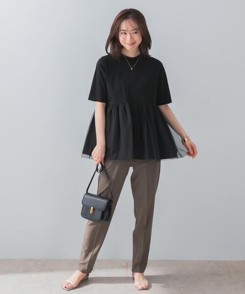F by ROSSO（エフバイロッソ）の「『UR TECH DRYLUXE』F by ROSSO　センタープレスストレートパンツ（その他パンツ・レディース・ブラック/モカ/ベージュ・34/36/38）」の20枚目の写真