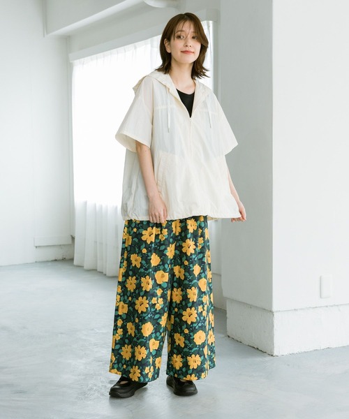 studio CLIP（スタディオクリップ）の「ハーフスリーブジップフーディ（ナイロンジャケット・レディース・アイボリー/ベージュ・FREE）」の16枚目の写真