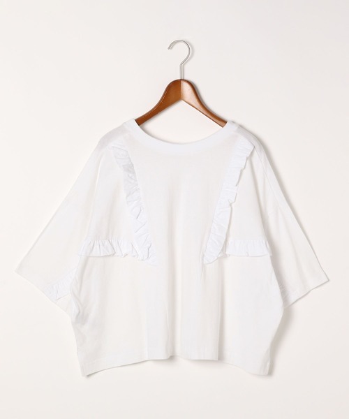 niko and...（ニコアンド）の「【MODE NORM CORE】2WAY天竺フリルプルオーバー（Tシャツ/カットソー・レディース・ブラック/ホワイト/ライトグレー・MEDIUM/LARGE）」の8枚目の写真