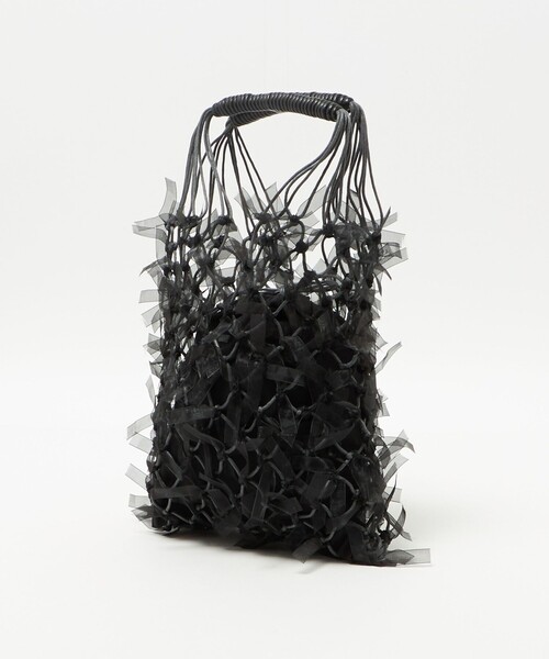 green label relaxing（グリーンレーベルリラクシング）の「チュールテープ メッシュ バッグ（トートバッグ・レディース・ライトグレー・FREE）」の14枚目の写真