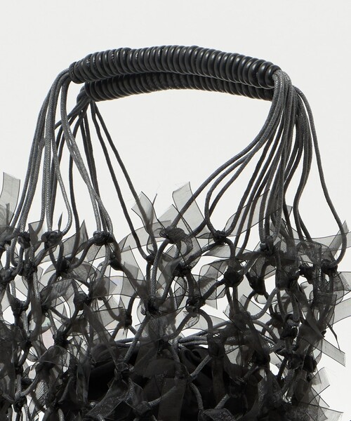 green label relaxing（グリーンレーベルリラクシング）の「チュールテープ メッシュ バッグ（トートバッグ・レディース・ライトグレー・FREE）」の15枚目の写真