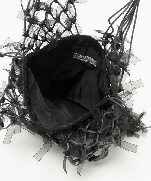 green label relaxing（グリーンレーベルリラクシング）の「チュールテープ メッシュ バッグ（トートバッグ・レディース・ライトグレー・FREE）」の16枚目の写真