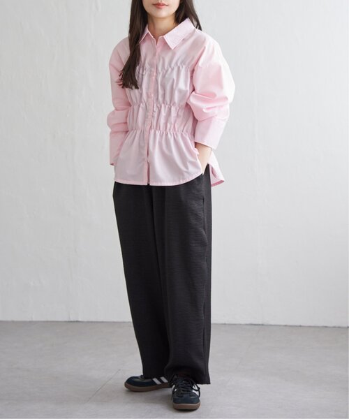 VENCEEXCHANGE（ヴァンスエクスチェンジ）の「ブロードシャーリングシャツ（シャツ/ブラウス・レディース・ピンク/ブルー/オフホワイト/チャコール/イエロー・FREE）」の8枚目の写真