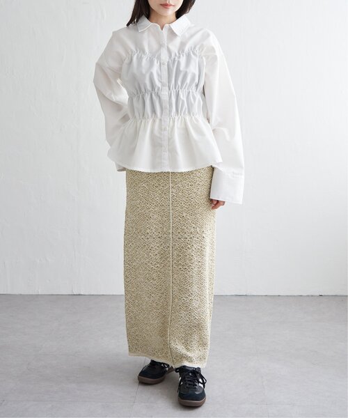 VENCEEXCHANGE（ヴァンスエクスチェンジ）の「ブロードシャーリングシャツ（シャツ/ブラウス・レディース・ピンク/ブルー/オフホワイト/チャコール/イエロー・FREE）」の16枚目の写真