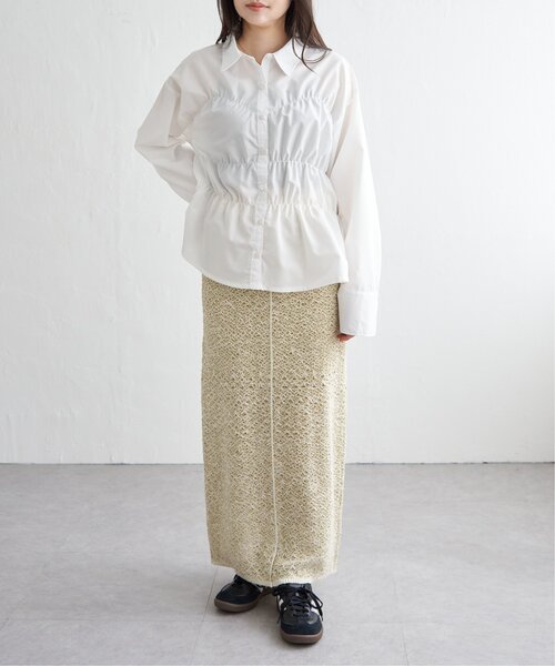 VENCEEXCHANGE（ヴァンスエクスチェンジ）の「ブロードシャーリングシャツ（シャツ/ブラウス・レディース・ピンク/ブルー/オフホワイト/チャコール/イエロー・FREE）」の17枚目の写真