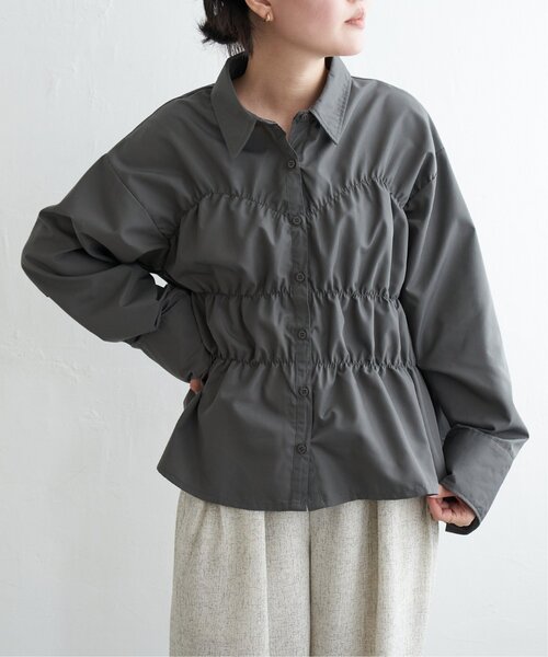 VENCEEXCHANGE（ヴァンスエクスチェンジ）の「ブロードシャーリングシャツ（シャツ/ブラウス・レディース・ピンク/ブルー/オフホワイト/チャコール/イエロー・FREE）」の19枚目の写真