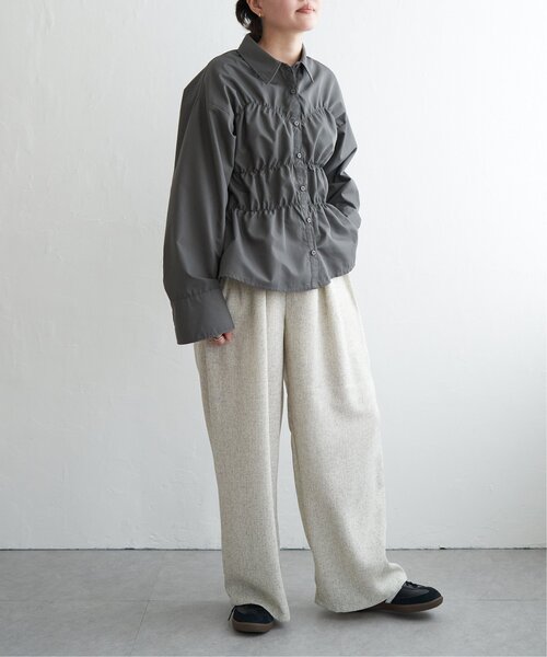 VENCEEXCHANGE（ヴァンスエクスチェンジ）の「ブロードシャーリングシャツ（シャツ/ブラウス・レディース・ピンク/ブルー/オフホワイト/チャコール/イエロー・FREE）」の21枚目の写真