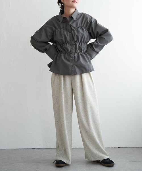 VENCEEXCHANGE（ヴァンスエクスチェンジ）の「ブロードシャーリングシャツ（シャツ/ブラウス・レディース・ピンク/ブルー/オフホワイト/チャコール/イエロー・FREE）」の22枚目の写真