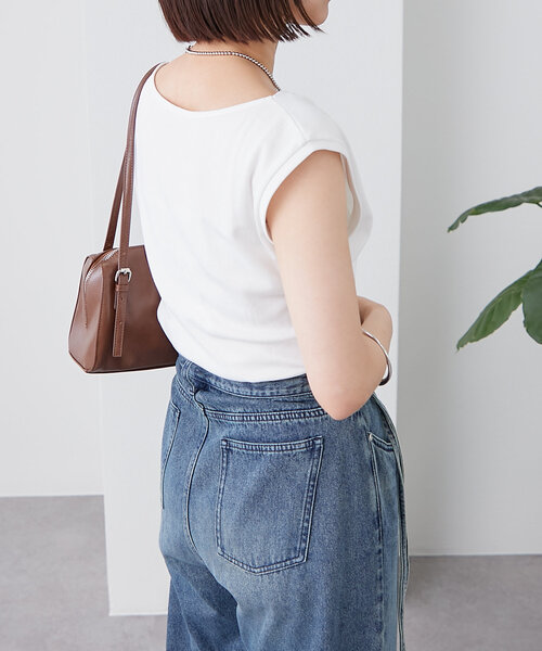 mystic(ミスティック)の「オフショルフレンチTシャツ(Tシャツ/カットソー・レディース・ブラック/オフホワイト/グレー/ブルー・FREE/2)」の11枚目の写真