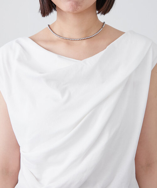 mystic(ミスティック)の「オフショルフレンチTシャツ(Tシャツ/カットソー・レディース・ブラック/オフホワイト/グレー/ブルー・FREE/2)」の15枚目の写真