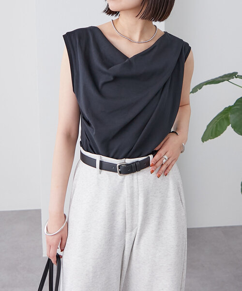 mystic(ミスティック)の「オフショルフレンチTシャツ(Tシャツ/カットソー・レディース・ブラック/オフホワイト/グレー/ブルー・FREE/2)」の20枚目の写真