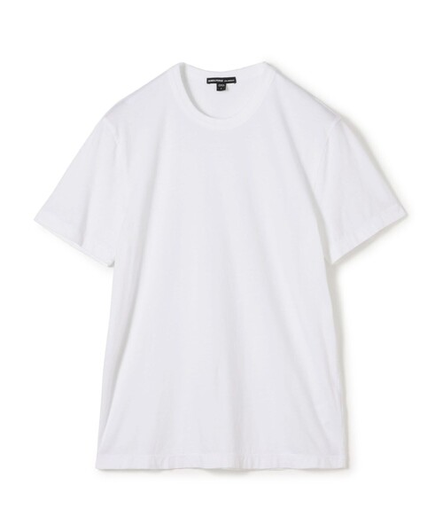 JAMES PERSE(ジェームスパース)の「コットンジャージー クルーネックTシャツ MBEL3614(Tシャツ/カットソー・メンズ・ホワイト/ブラック・1/2/0)」の2枚目の写真