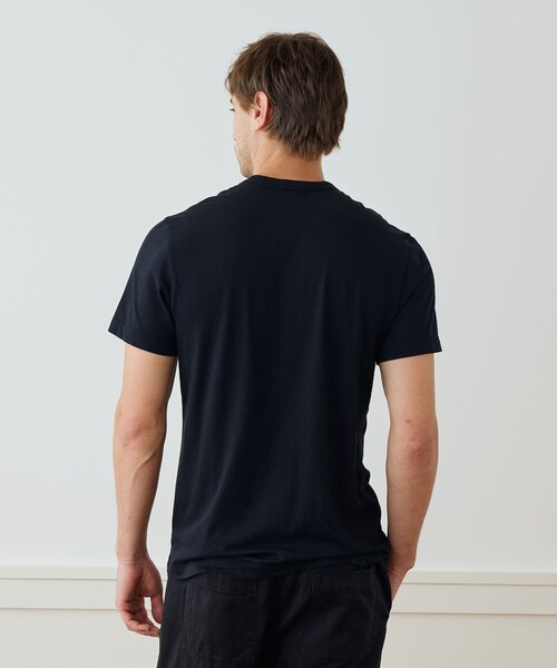 JAMES PERSE(ジェームスパース)の「コットンジャージー クルーネックTシャツ MBEL3614(Tシャツ/カットソー・メンズ・ホワイト/ブラック・1/2/0)」の15枚目の写真