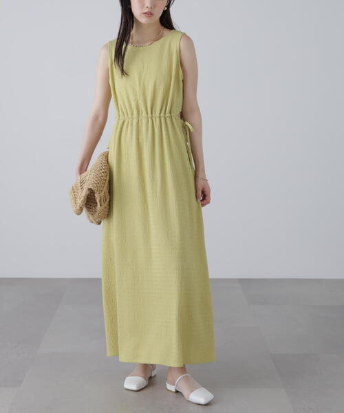 FREE'S MART（フリーズマート）の「◆サイドカットノースリカットソーワンピース（ワンピース・レディース・ブラック/ホワイト/ブラウン/イエロー・SMALL/MEDIUM）」の21枚目の写真