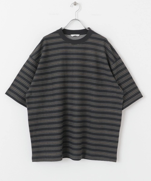 【新品】定価25,300円　レリアン　プリントボーダーTシャツ　ネイビー　13＋ セール】プリントボーダーショートスリーブTシャツ（Tシャツ