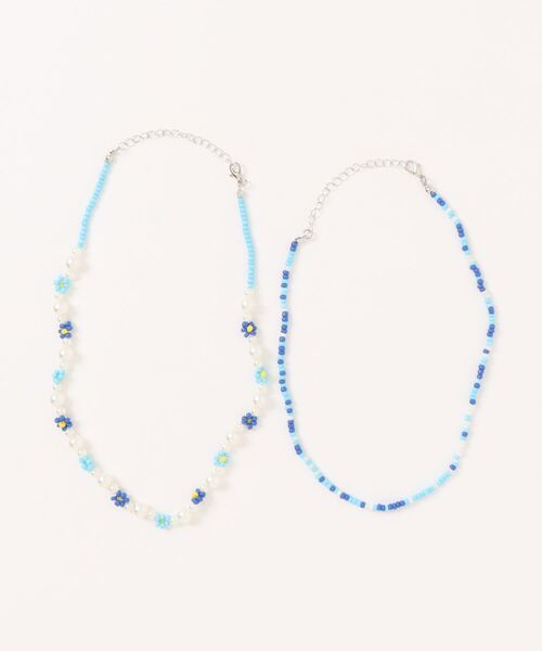 ammy.（エイミードット）の「【 ammy. / エイミードット 】 フラワー ビーズ  ２連 ネックレス（ネックレス・レディース・ホワイト系/マルチ/グリーン系/ピンク系/ブルー系・FREE）」の11枚目の写真