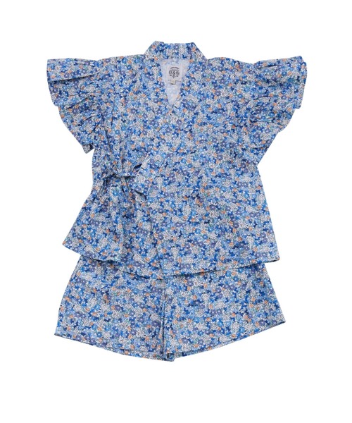 Ocean&Ground（オーシャン&グラウンド）の「GIRL'Sﾌﾘﾙｽﾘｰﾌﾞ甚平ｽｰﾂ（浴衣・キッズ・ピンク/ブルー・90/110/120/130/80/100）」の6枚目の写真
