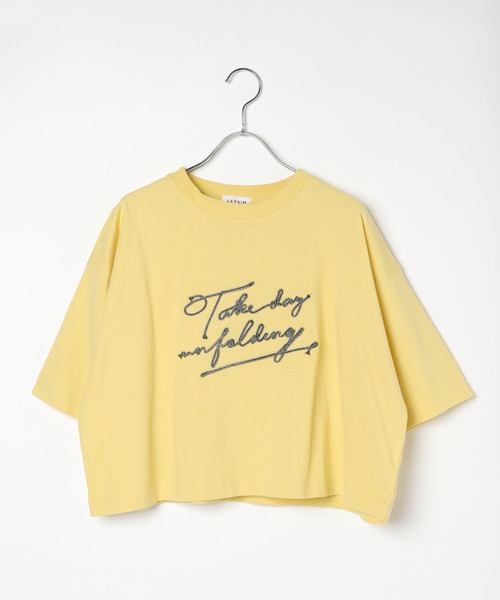 LEPSIM(レプシィム)の「コードロゴショートT 496545(Tシャツ/カットソー・レディース・ブラック/オフホワイト/イエロー・FREE)」の3枚目の写真