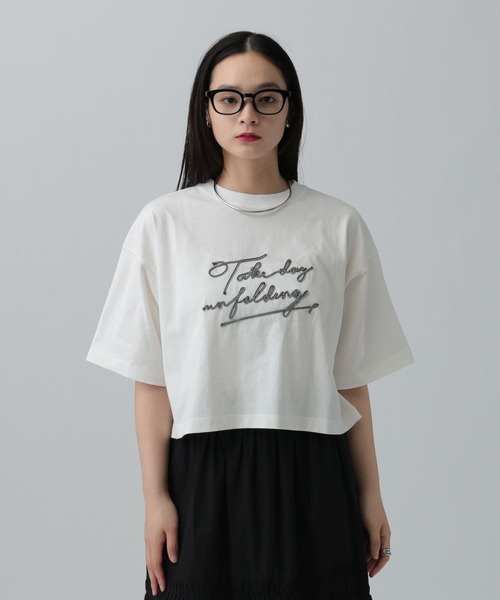 LEPSIM(レプシィム)の「コードロゴショートT 496545(Tシャツ/カットソー・レディース・ブラック/オフホワイト/イエロー・FREE)」の5枚目の写真