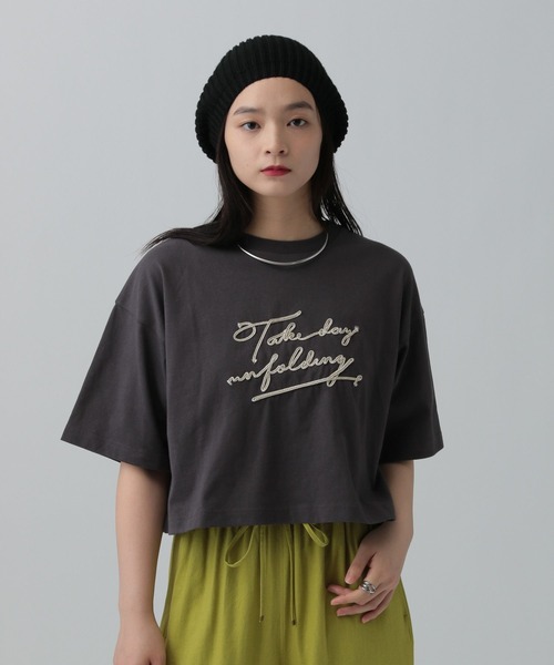 LEPSIM(レプシィム)の「コードロゴショートT 496545(Tシャツ/カットソー・レディース・ブラック/オフホワイト/イエロー・FREE)」の10枚目の写真