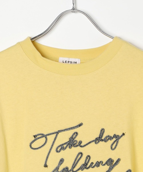 LEPSIM(レプシィム)の「コードロゴショートT 496545(Tシャツ/カットソー・レディース・ブラック/オフホワイト/イエロー・FREE)」の17枚目の写真
