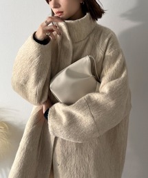 セブンテンミディアムコクーンシャギーコート(ベージュ) セブンテンミディアムコクーンシャギーコート(ベージュ) セブン