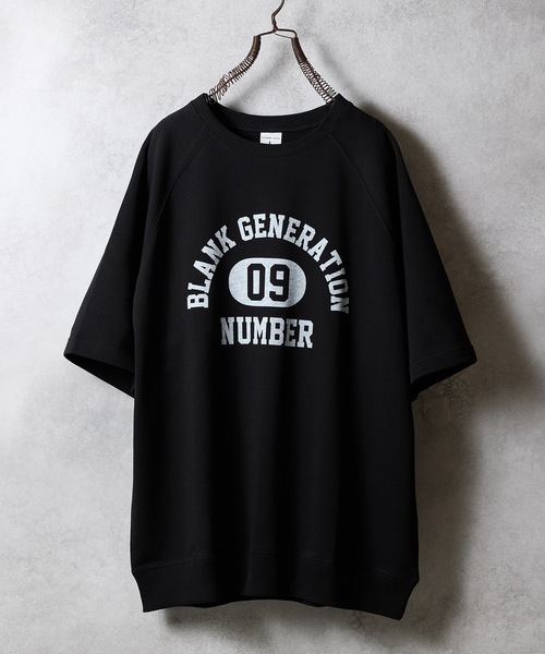 COLLEGE LOGO PRINTED S/S SWEATSHIRT / カレッジ ロゴ プリント