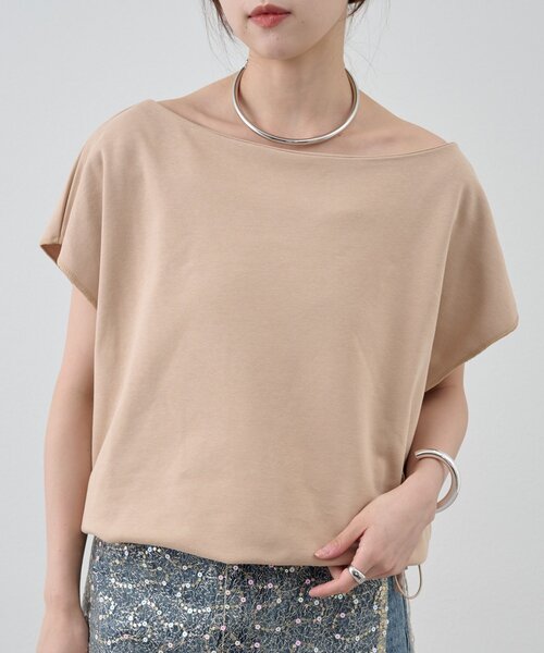 SHENERY(シーナリー)の「《新色追加》フレンチスリーブオフショルスウェット(スウェット・レディース・ライトグレー/ピンク/オフホワイト/ベージュ・FREE)」の12枚目の写真