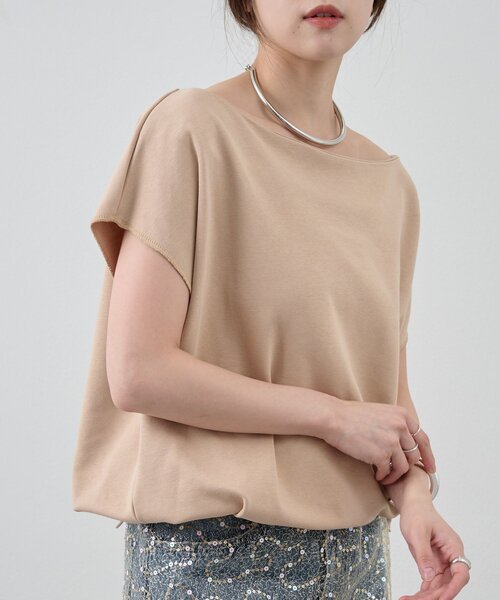 SHENERY(シーナリー)の「《新色追加》フレンチスリーブオフショルスウェット(スウェット・レディース・ライトグレー/ピンク/オフホワイト/ベージュ・FREE)」の20枚目の写真