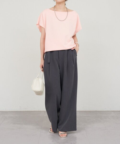 SHENERY(シーナリー)の「《新色追加》フレンチスリーブオフショルスウェット(スウェット・レディース・ライトグレー/ピンク/オフホワイト/ベージュ・FREE)」の21枚目の写真