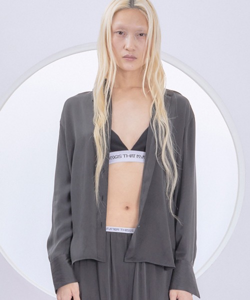 THINGS THAT MATTER（シングス ザット マター）の「SKIN BREATHING SILK SHIRTS / スキンブリージングシルクシャツ（シャツ/ブラウス・レディース・ベージュ/ブラック/ホワイト/ピンク・FREE）」の3枚目の写真