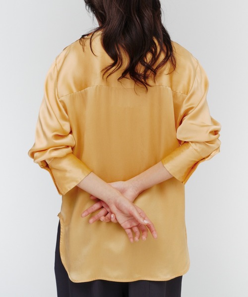 THINGS THAT MATTER(シングス ザット マター)の「SKIN BREATHING SILK SHIRTS / スキンブリージングシルクシャツ(シャツ/ブラウス・レディース・ベージュ/ブラック/ホワイト/ピンク・FREE)」の22枚目の写真