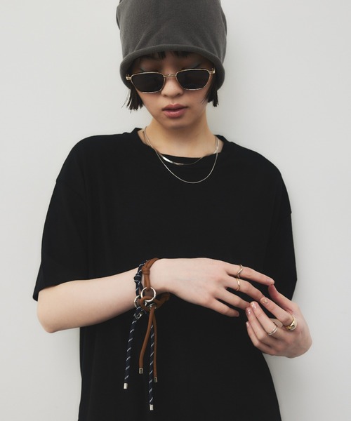 HANNE(アン)の「ダブルコードブレスレット(ブレスレット・レディース・ベージュ/ネイビー/ブルー・FREE)」の4枚目の写真