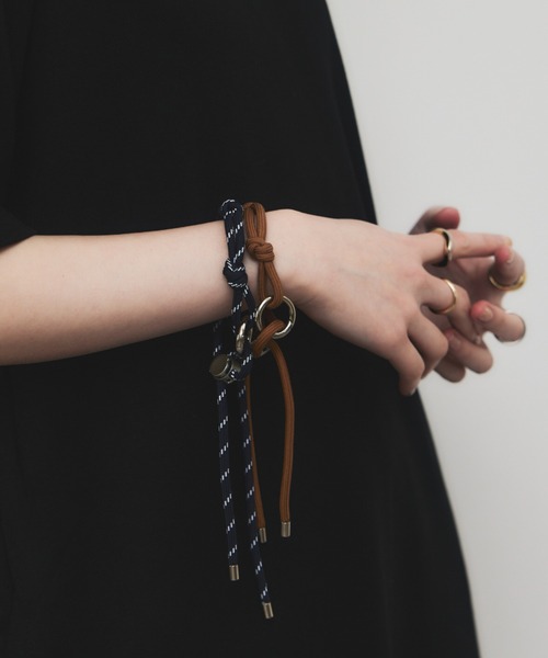 HANNE(アン)の「ダブルコードブレスレット(ブレスレット・レディース・ベージュ/ネイビー/ブルー・FREE)」の16枚目の写真