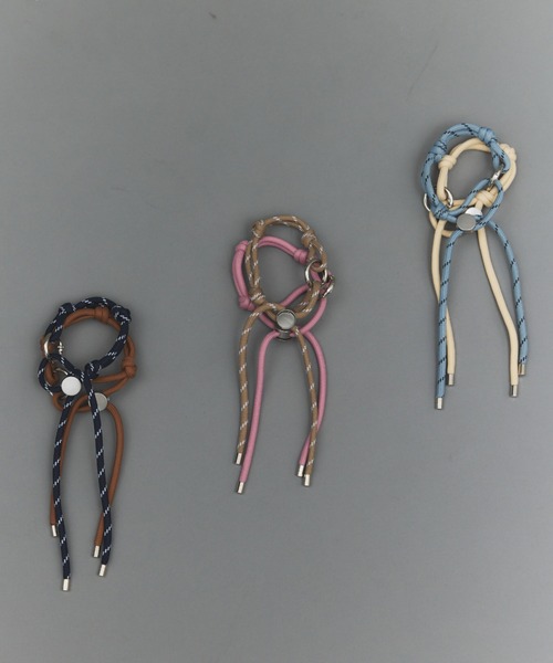 HANNE(アン)の「ダブルコードブレスレット(ブレスレット・レディース・ベージュ/ネイビー/ブルー・FREE)」の12枚目の写真