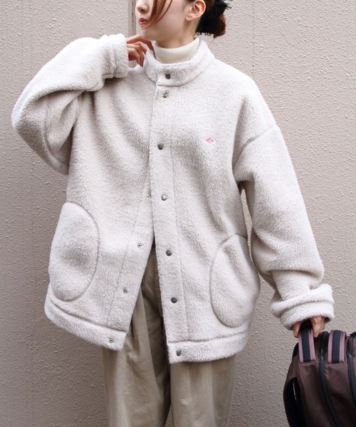 DANTON（ダントン）の「DANTON/ダントン　スタンドカラージャケット　STAND COLLAR JACKET　DT-A0700 WNN（ブルゾン・レディース・ブラック/チャコールグレー/ベージュ/ブラウン・M/S/L）」の4枚目の写真