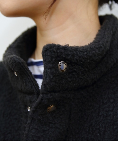 DANTON（ダントン）の「DANTON/ダントン　スタンドカラージャケット　STAND COLLAR JACKET　DT-A0700 WNN（ブルゾン・レディース・ブラック/チャコールグレー/ベージュ/ブラウン・M/S/L）」の6枚目の写真