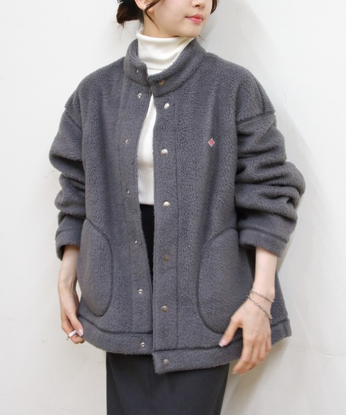 #wnc ダントン DANTON ブルゾン ジャケット インナーダウン クルーネック 36 ネイビー レディース [789921] DANTON⁄ダントン フーデッドブルゾン WOOL HOODED BLOUSON DT-A0711