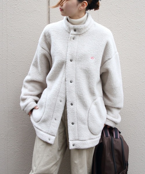 DANTON（ダントン）の「DANTON/ダントン　スタンドカラージャケット　STAND COLLAR JACKET　DT-A0700 WNN（ブルゾン・レディース・ブラック/チャコールグレー/ベージュ/ブラウン・M/S/L）」の20枚目の写真