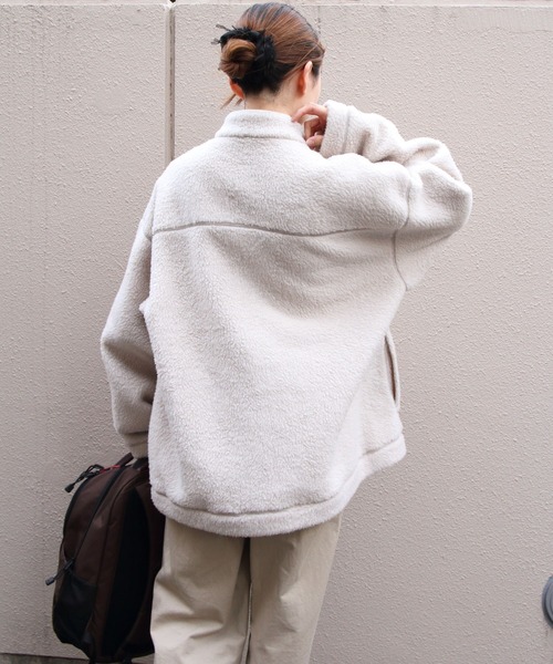 DANTON（ダントン）の「DANTON/ダントン　スタンドカラージャケット　STAND COLLAR JACKET　DT-A0700 WNN（ブルゾン・レディース・ブラック/チャコールグレー/ベージュ/ブラウン・M/S/L）」の22枚目の写真