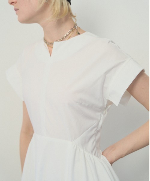 Muel Chic（ミュエルシック）の「Amst onepiece アムストワンピース（ワンピース・レディース・ベージュ/ブルー/ホワイト/ブラック・MEDIUM/SMALL）」の14枚目の写真